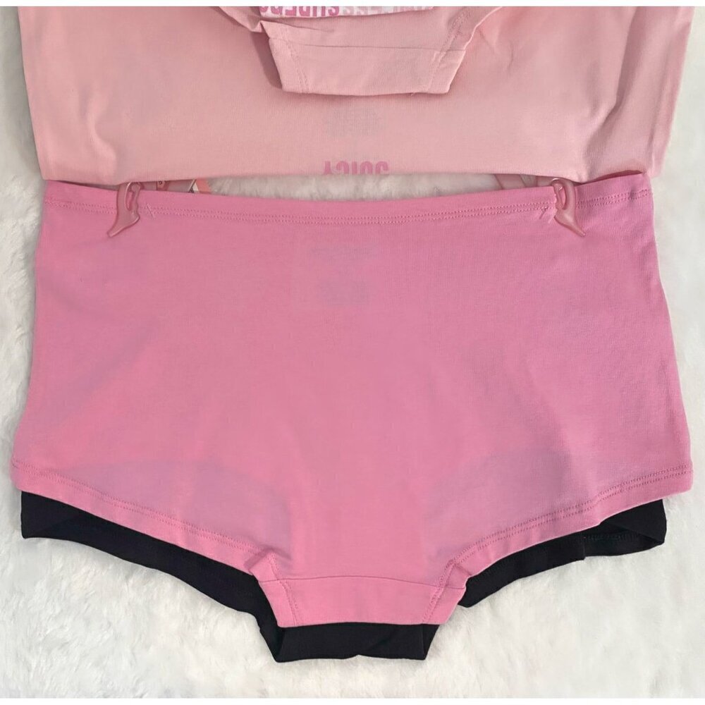 Juicy Couture Black, Pink, Green Hipster Cotton Panty 5 Piece Set Size L NWT - Picture 7 of 10